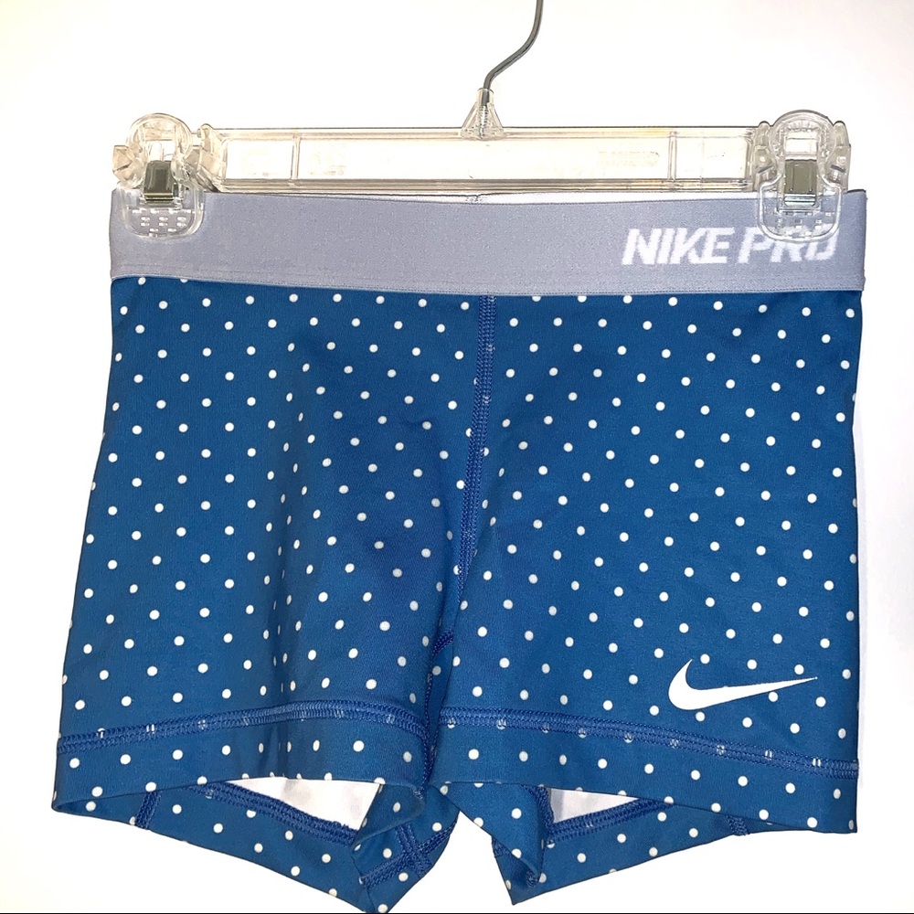 Blue Nike Pro Compression Shorts